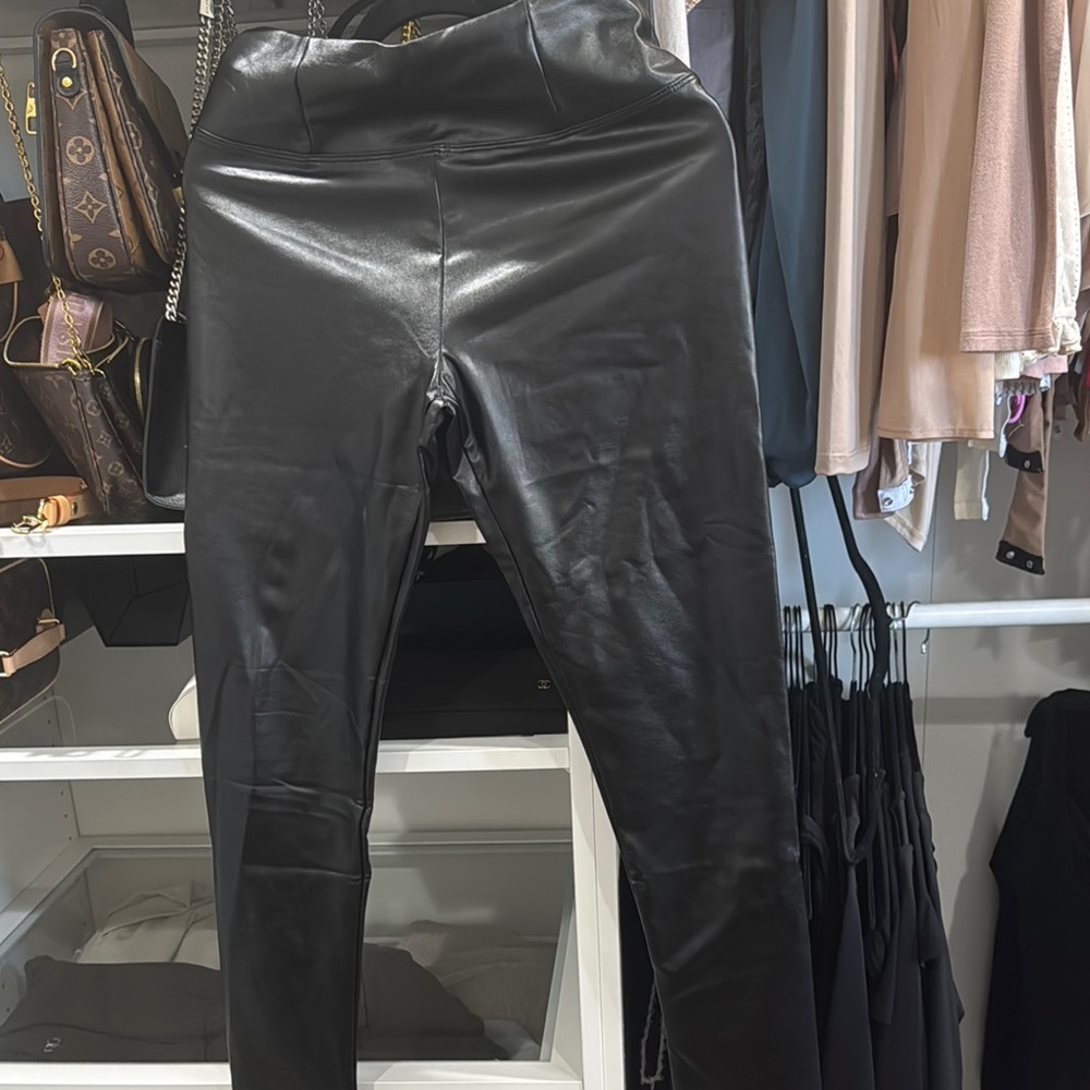 Black Faux Leather Leggings